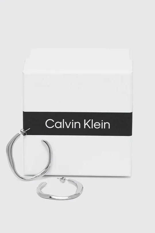 Naušnice Calvin Klein srebrna