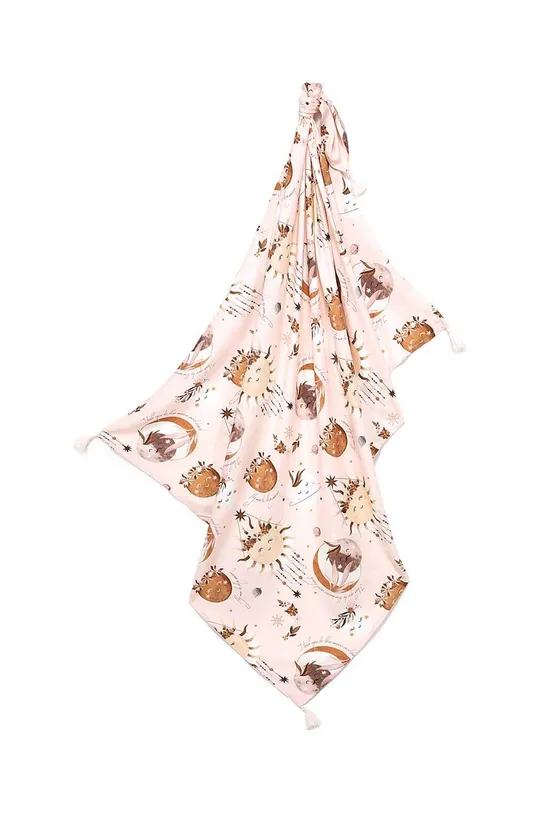 розовый Бамбуковое покрывальце для младенцев La Millou Bamboo FLY ME TO THE MOON NUDE M Для девочек