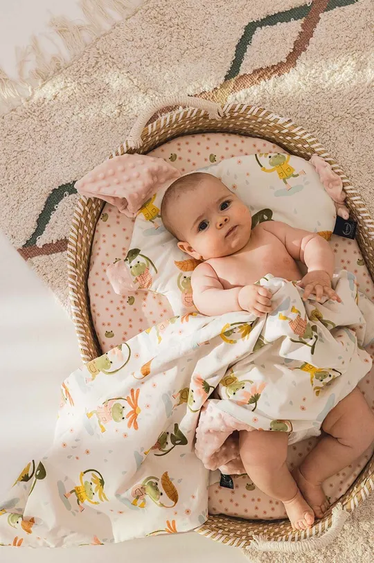 розовый Одеяло для младенцев La Millou Minky FROGS Для девочек