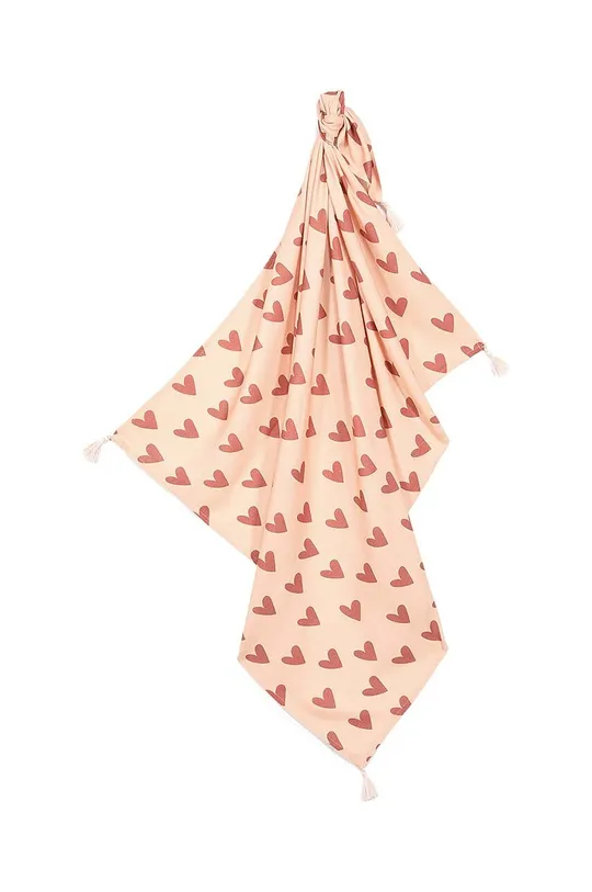 roza Pokrivač za povijanje beba od bambusa La Millou HEARTBEAT PINK Za djevojčice