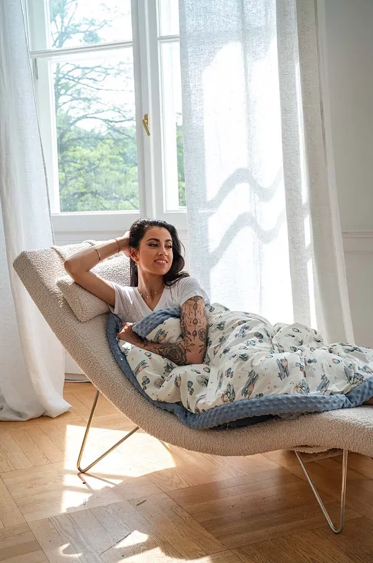 Утепленное одеяло для младенцев La Millou Minky SIMBO by Maja Hyży M голубой