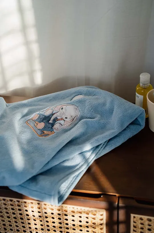 niebieski La Millou ręcznik niemowlęcy SIMBO by Maja Hyży