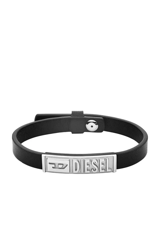 čierna Diesel - Kožený náramok Pánsky