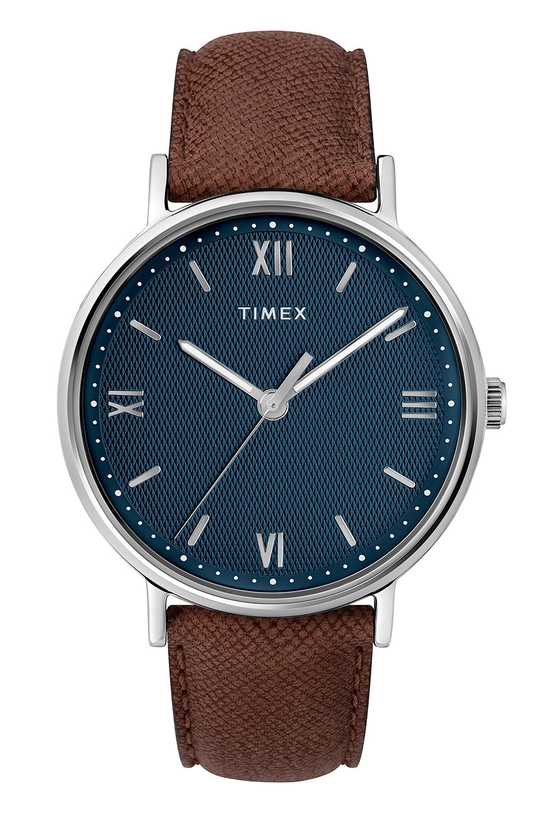 brązowy Timex - Zegarek TW2T34800 Męski