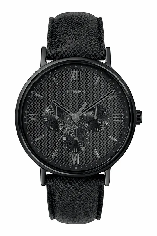 czarny Timex - Zegarek TW2T35200 Męski
