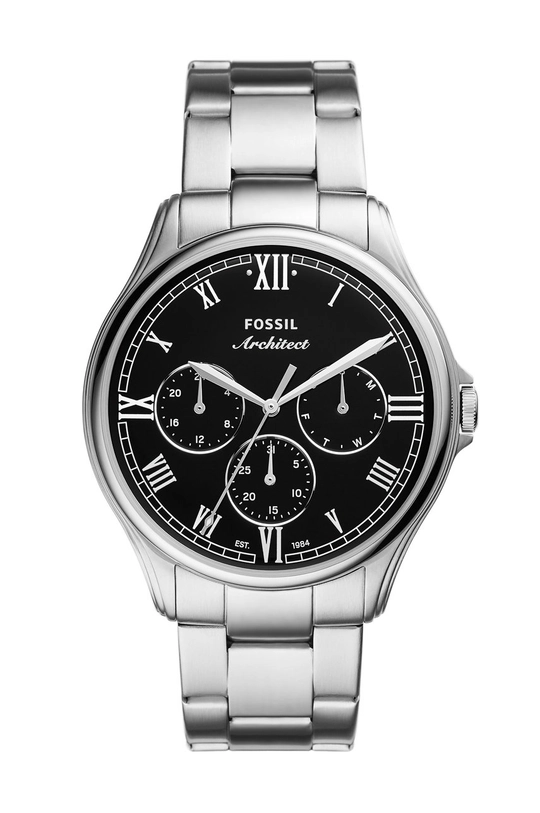 серебрянный Часы Fossil Мужской