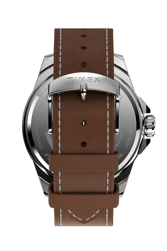 Timex zegarek TW2U42800 Essex Avenue Multifunction Metal, Skóra naturalna, Szkło mineralne