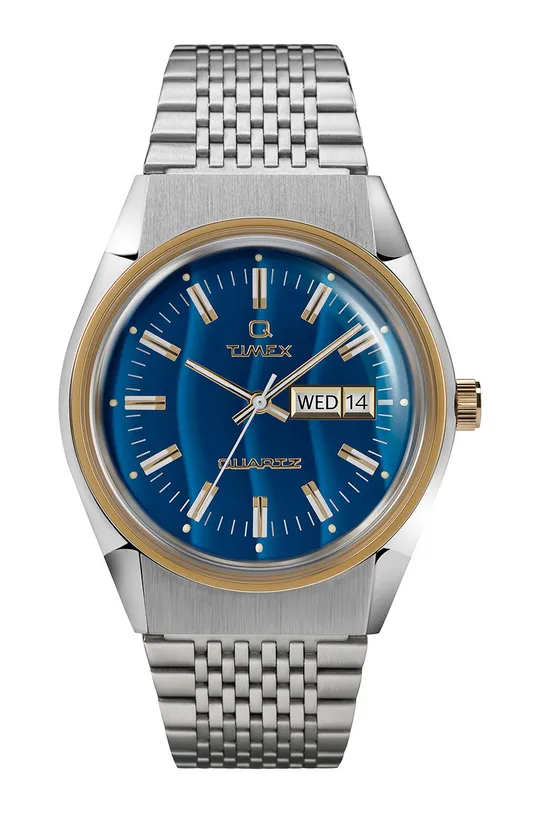 srebrny Timex zegarek TW2T80800 Q Timex Reissue Falcon Eye Męski