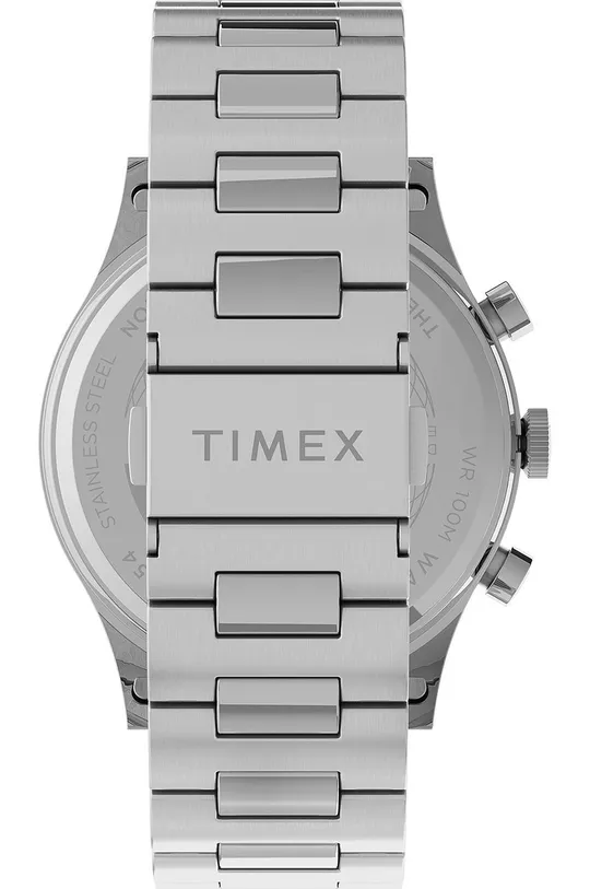 Timex zegarek TW2U90900 Waterbury Traditional Chronograph Stal, Szkło mineralne