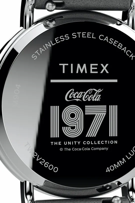 srebrny Timex zegarek TW2V26000 Timex Standard x Coca-Cola Unity Collection