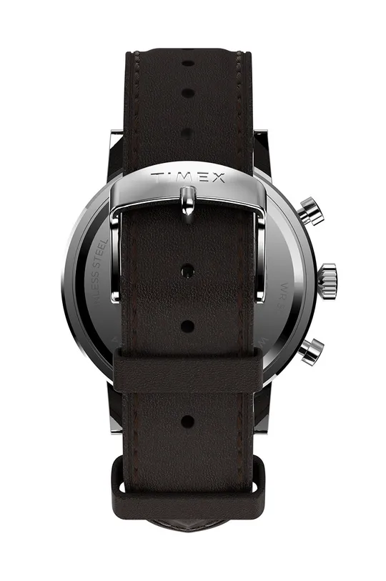 Ρολόι Timex Tw2v36600 Midtown  Φυσικό δέρμα, Ανοξείδωτο χάλυβα, Ορυκτό γυαλί
