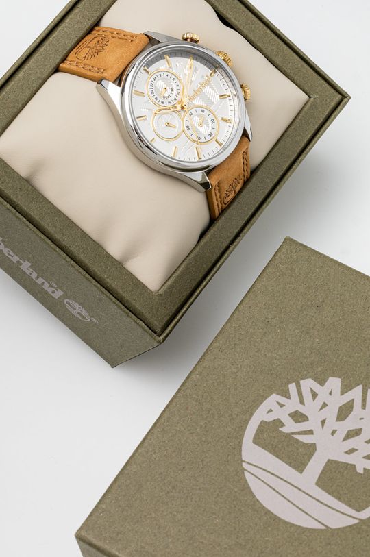 Timberland zegarek Skóra naturalna, Stal, Szkło