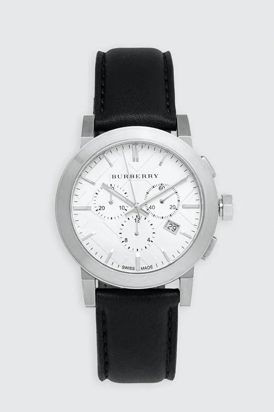 czarny Burberry zegarek BU9355 Męski