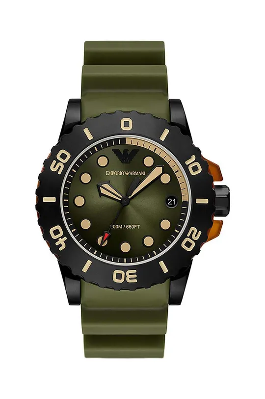 zielony Emporio Armani zegarek Męski