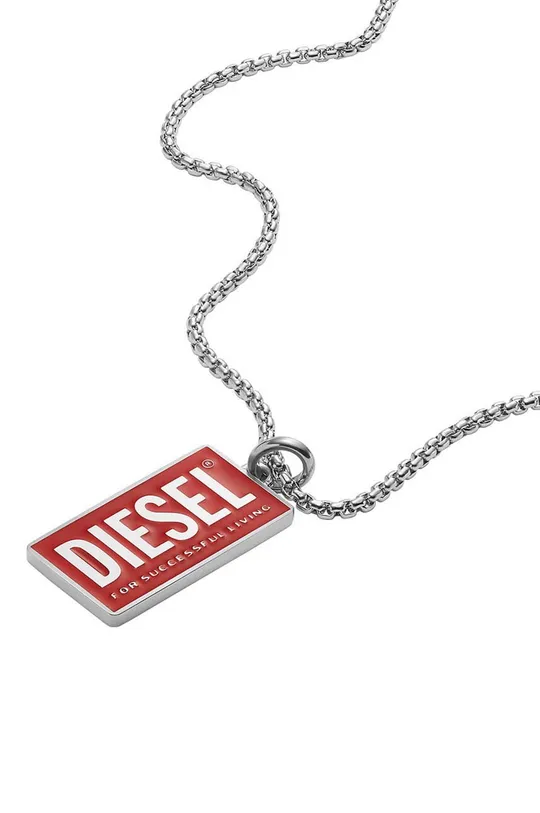 Κολιέ Diesel ασημί