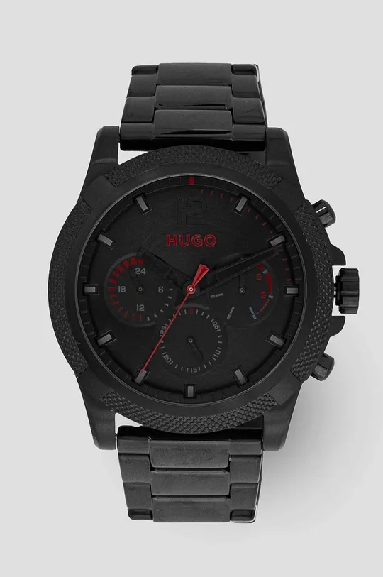 czarny HUGO zegarek Męski