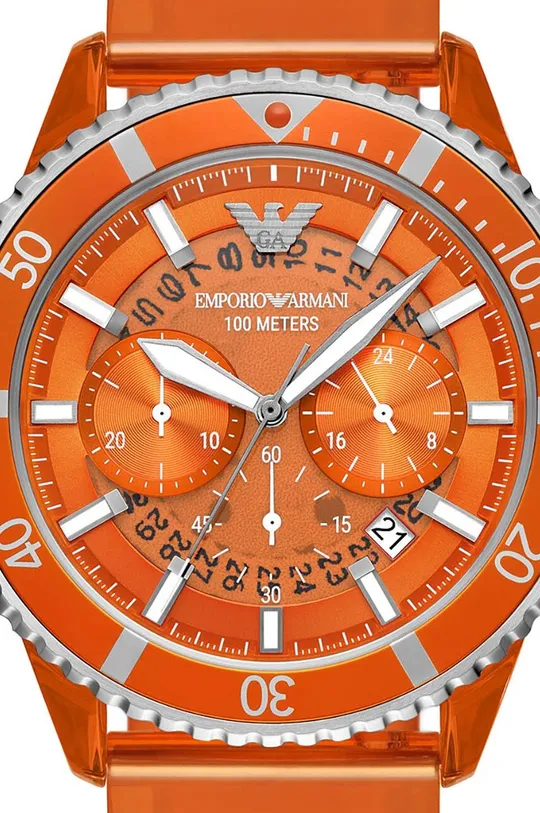 Emporio Armani zegarek pomarańczowy
