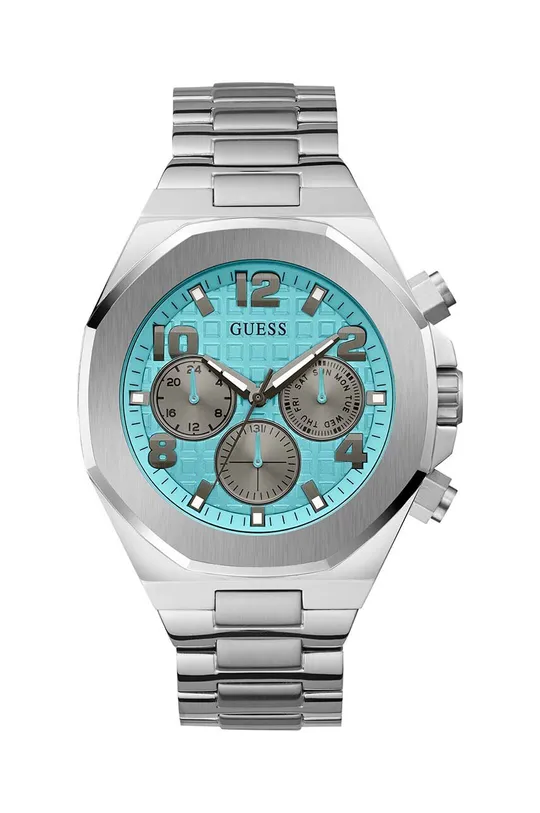 srebrny Guess zegarek Męski