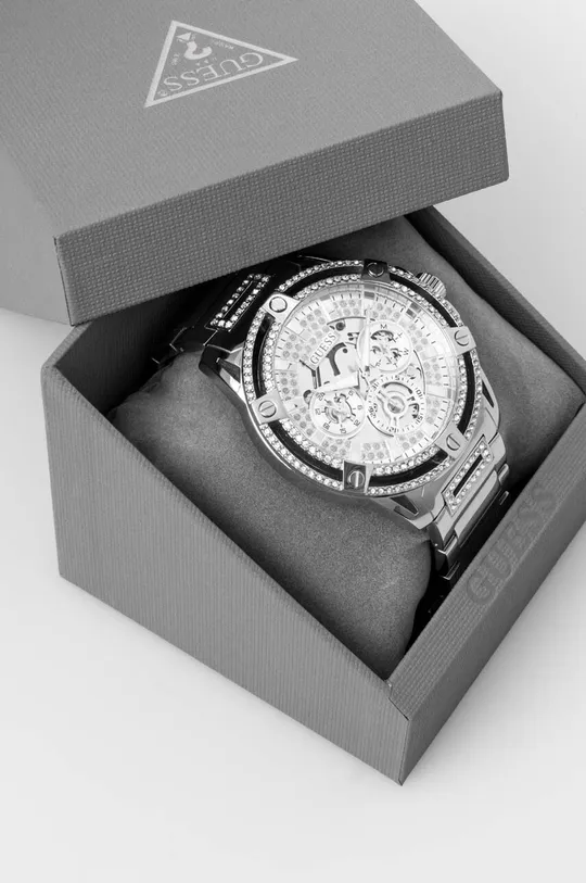 srebrny Guess zegarek GW0497G1
