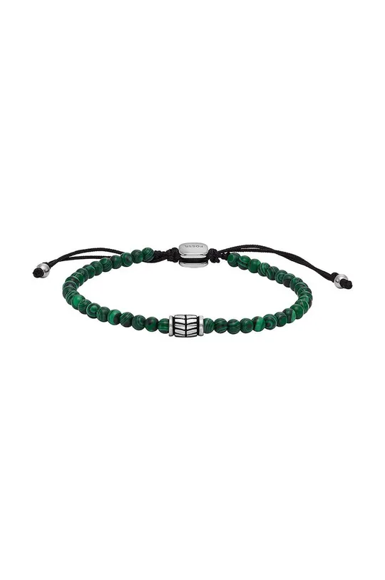 verde Fossil bracciale con pietre naturali Uomo