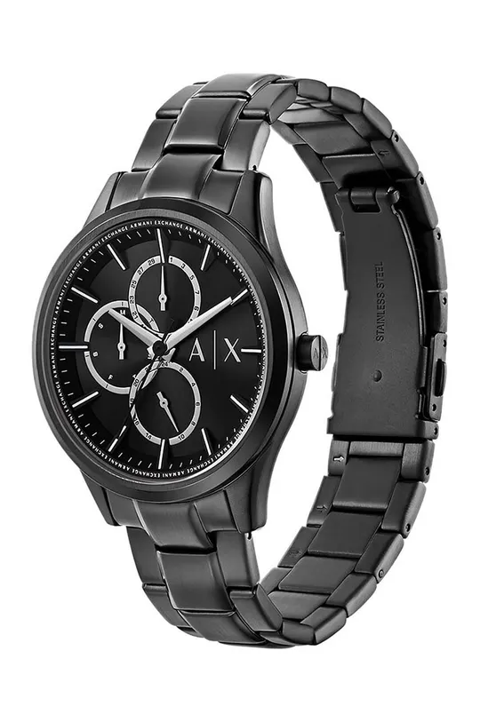 Armani Exchange zegarek i bransoletka czarny