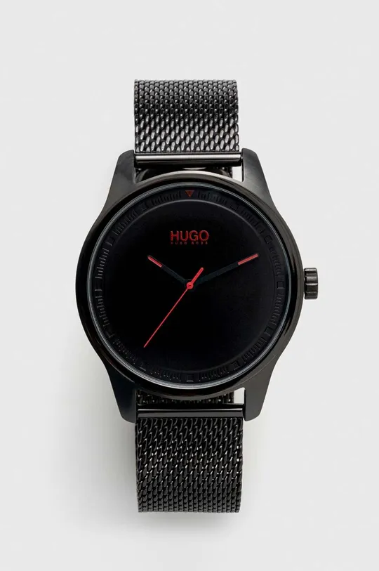 czarny HUGO zegarek Męski