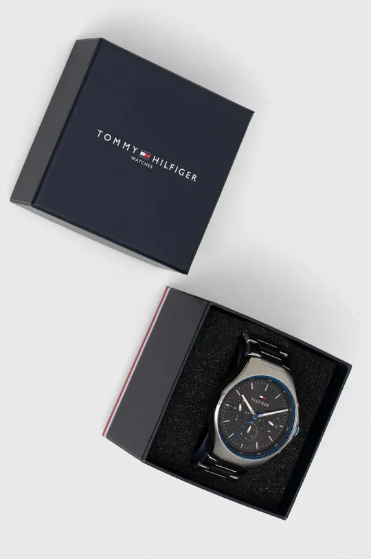 srebrny Tommy Hilfiger zegarek