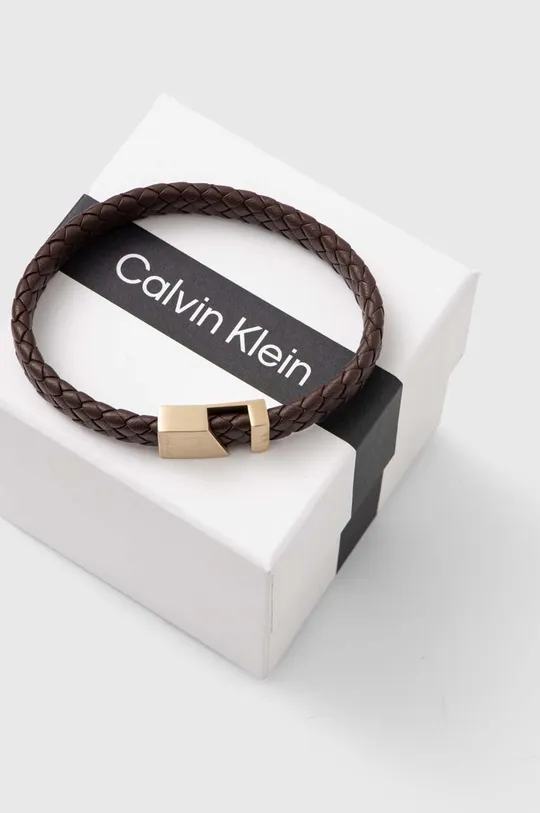 Δερμάτινο βραχιόλι Calvin Klein Φυσικό δέρμα