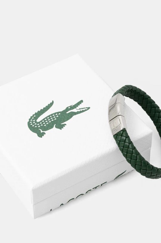 Кожаный браслет Lacoste зелёный 2040284