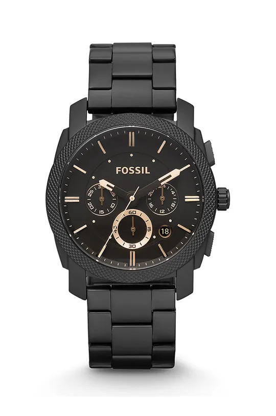 czarny Fossil - Zegarek FS4682 Męski