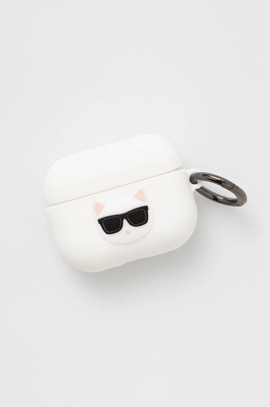 biały Karl Lagerfeld Pokrowiec na Airpods Pro KLACAPSILCHWH Unisex