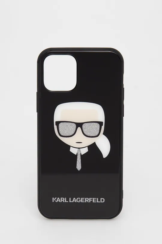 czarny Karl Lagerfeld Etui na telefon iPhone 11 Pro KLHCN58DLHBK Unisex