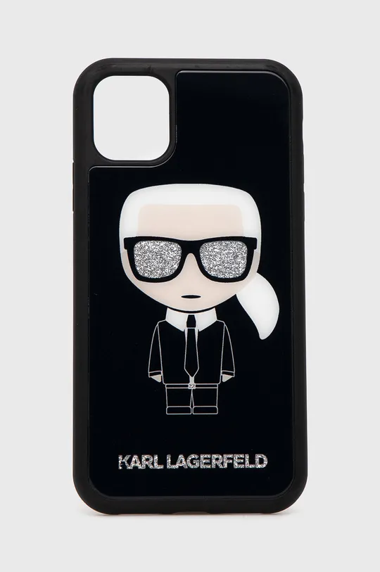 czarny Karl Lagerfeld Etui na telefon iPhone 11 KLHCN61DLFKBK Unisex