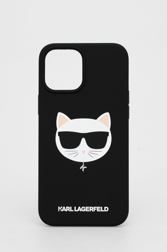 czarny Karl Lagerfeld Etui na telefon iPhone 12 Pro Max KLHCP12LSLCHBK Unisex