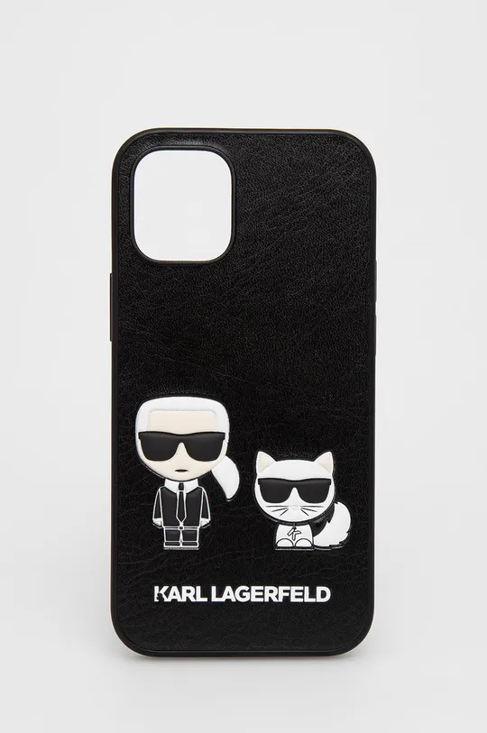 czarny Karl Lagerfeld Etui na telefon iPhone 12 Mini KLHCP12SPCUSKCBK Unisex