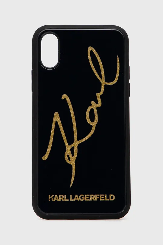 czarny Karl Lagerfeld Etui na telefon iPhone X/Xs KLHCPXDLKSBK Unisex