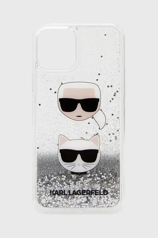 srebrny Karl Lagerfeld Etui na telefon iPhone 12/12 Pro KLHCP12MKCGLSL Unisex