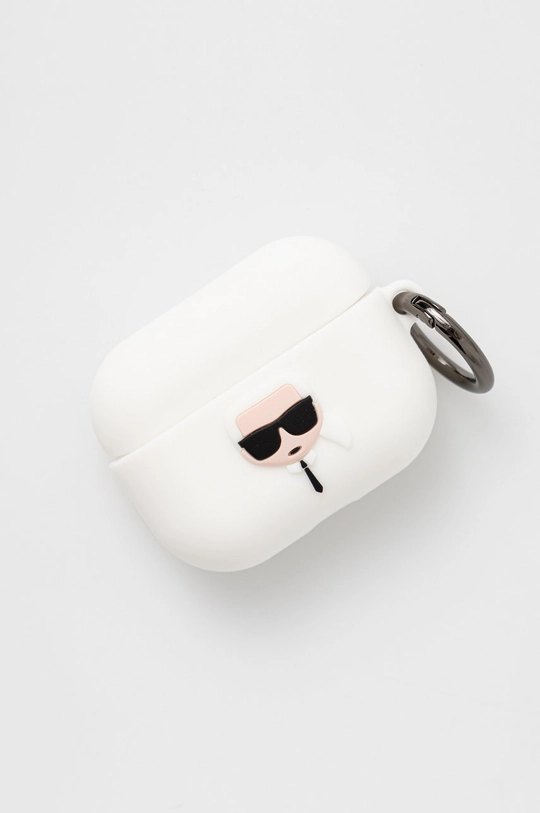 biały Karl Lagerfeld Pokrowiec na Airpods Pro KLACAPSILGLWH Unisex