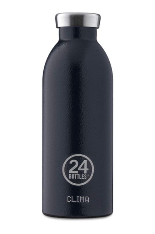 granatowy 24bottles - Butelka termiczna Rustic Deep Blue 500 ml Unisex