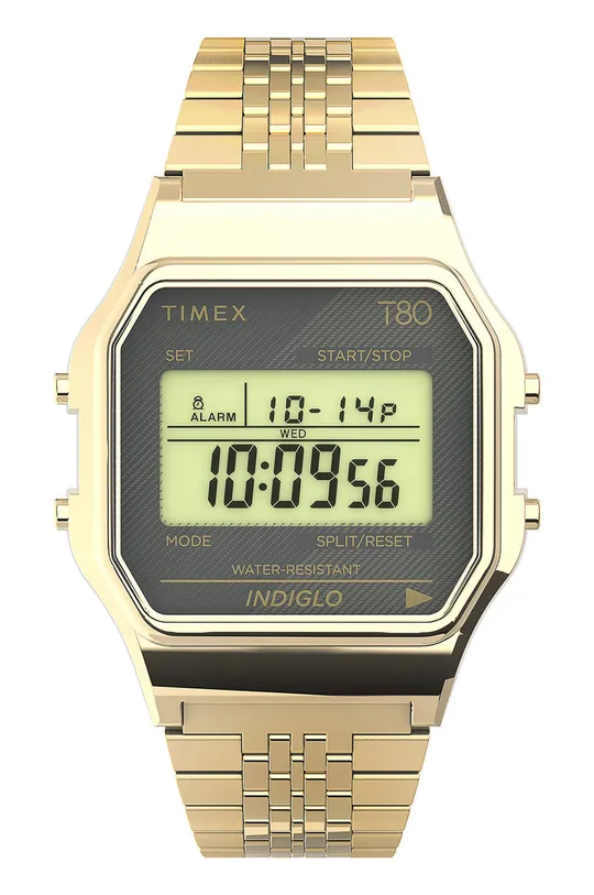 złoty Timex zegarek TW2U93500 Timex T80 Unisex