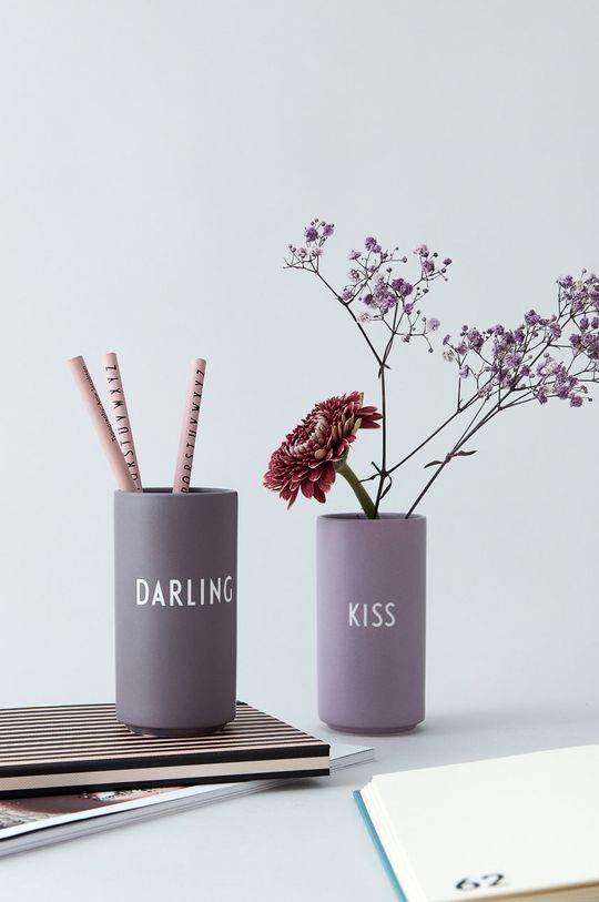 Design Letters wazon ozdobny purpurowy