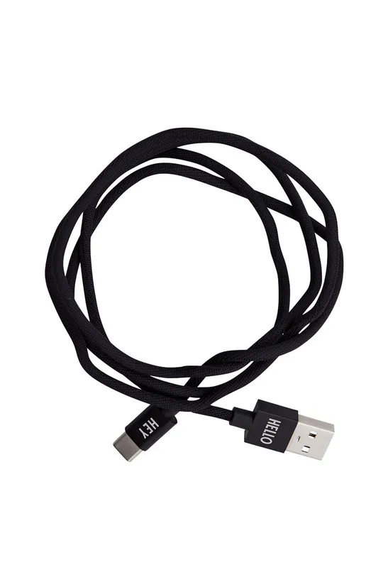črna Design Letters kabel za IPhone Unisex