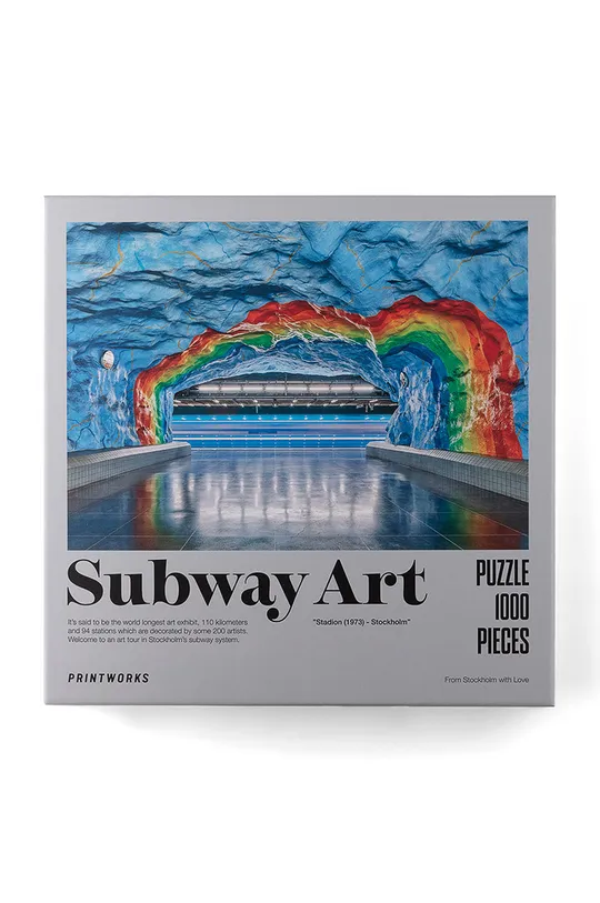 többszínű Printworks - Puzzle Subway Art Rainbow 1000 elementów Uniszex