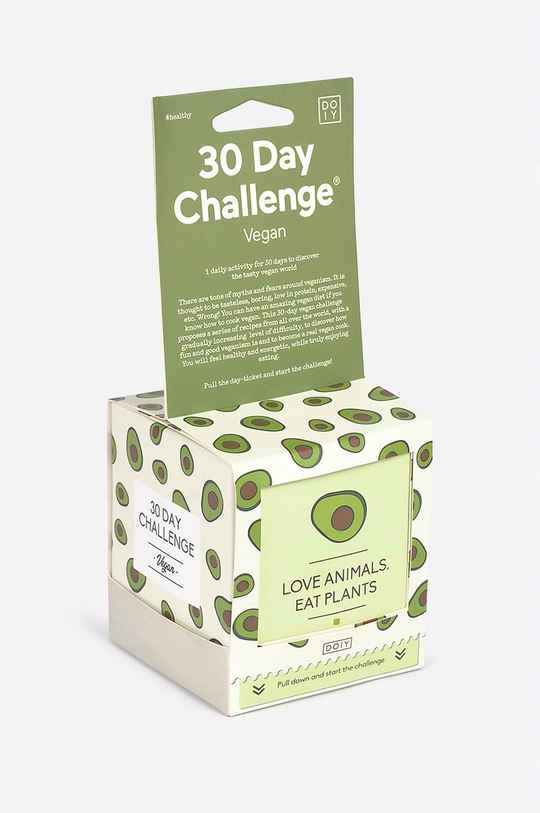 multicolor DOIY zestaw karteczek 30 Day Vegan Challenge Unisex