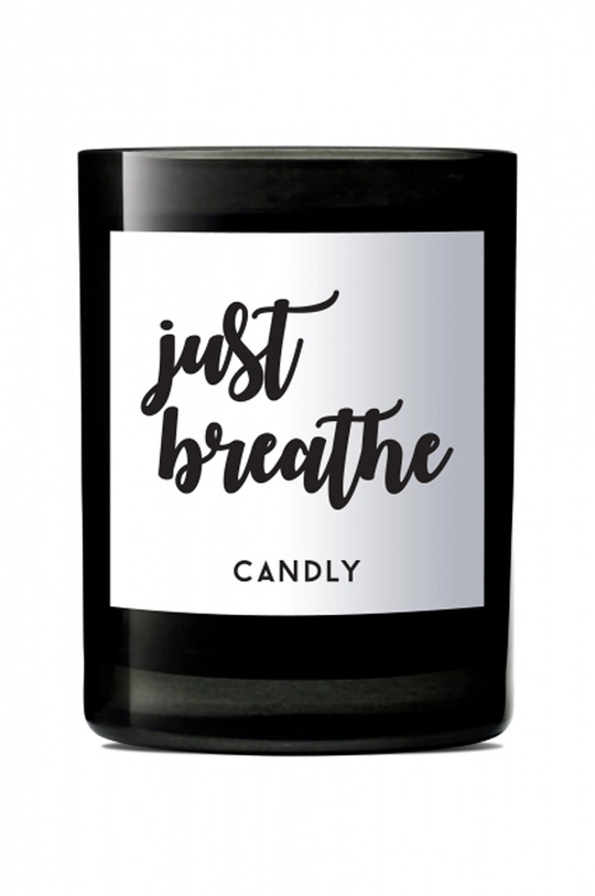 fekete Candly - illatgyertya szójaviaszból Just breathe Uniszex