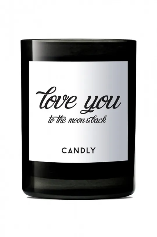 чорний Candly - Ароматична соєва свічка Love you to the moon and back 250 g Unisex