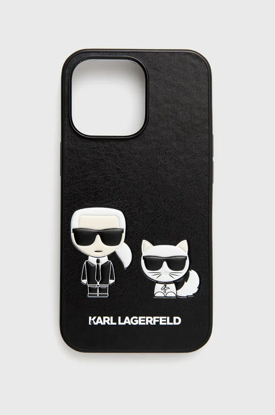 czarny Karl Lagerfeld Etui na telefon iPhone 13 Pro KLHCP13LPCUSKCBK Unisex