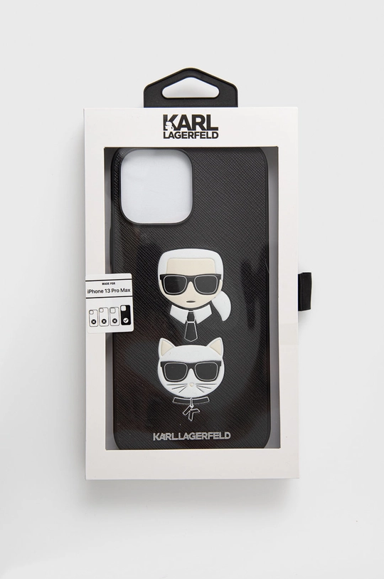 Karl Lagerfeld Etui na telefon iPhone 13 Pro Max KLHCP13XSAKICKCBK Materiał syntetyczny