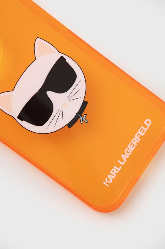 Karl Lagerfeld Etui na telefon iPhone 13 Pro KLHCP13LCHTRO pomarańczowy
