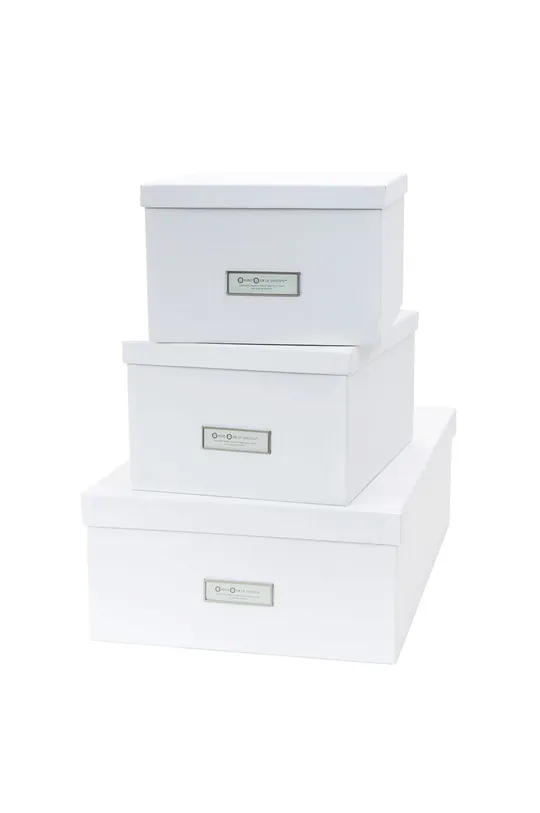 Bigso Box of Sweden - σετ κουτιών αποθήκευσης Inge (3-pack) λευκό
